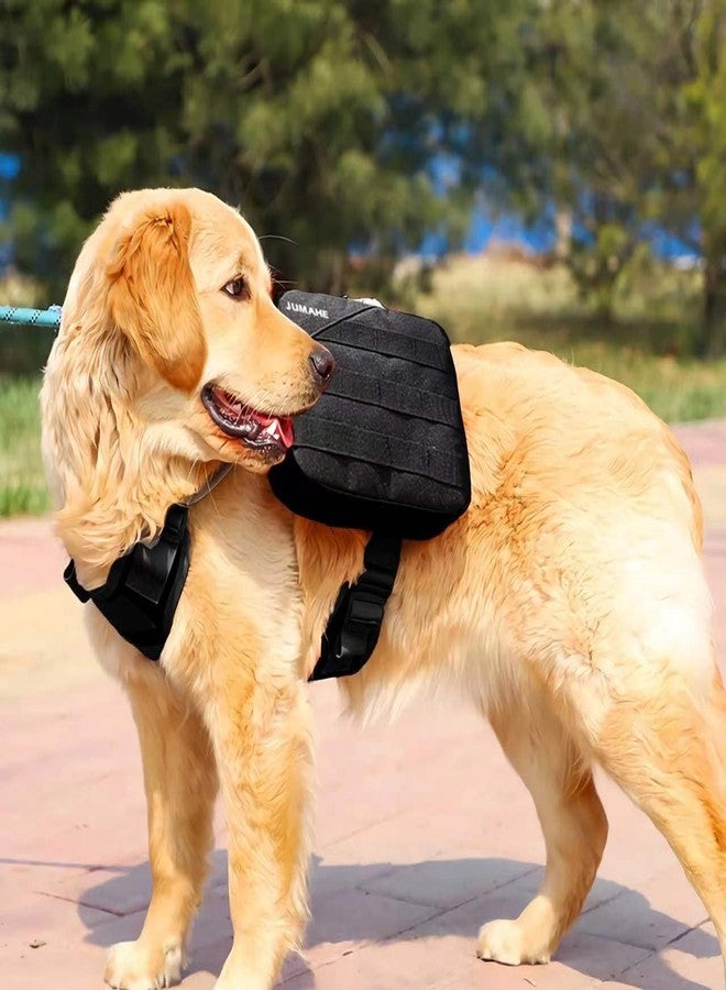 BYGD Dog Backpack for Hiking and Camping,Waterproof Lightweight Dog Hiking Backpack Harness with 2 Big Side Pockets Detachable Adjustable, Dog Saddle Bag for Large Dogs Walking Outdoor(X,XL Black) - Image 5